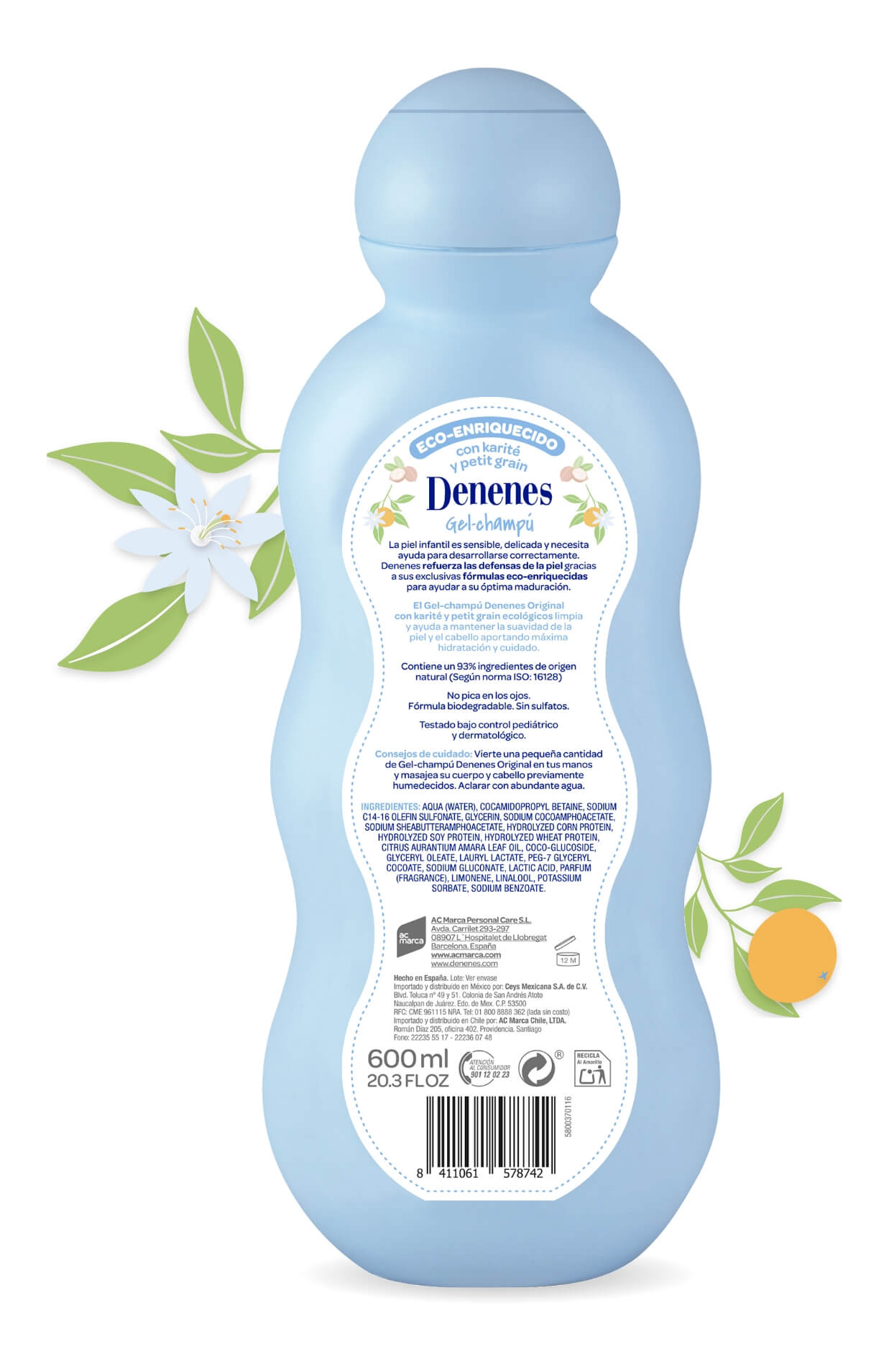 Costazar Bagnoschiuma E Shampoo Bambini Burbujas Felices 200 Ml - Con Avocado, Camomilla E Vitamina B5